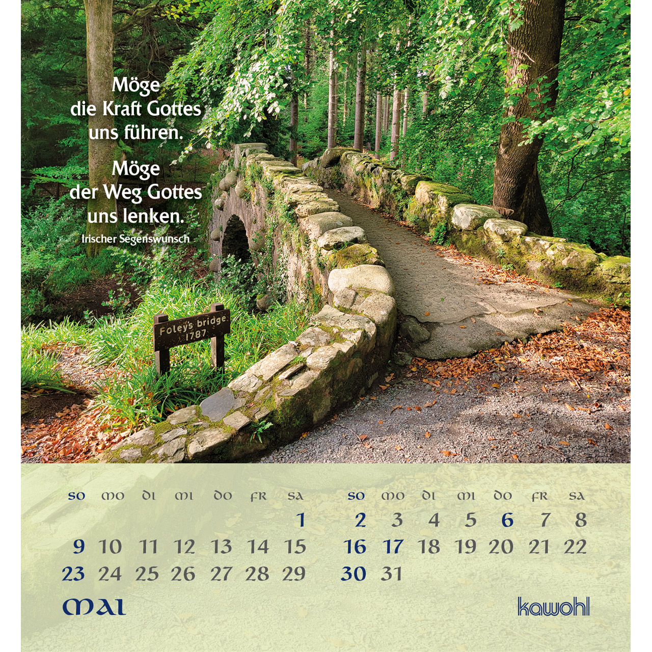 Aufstellkalender - Tiefen Frieden wünsche ich dir 2027