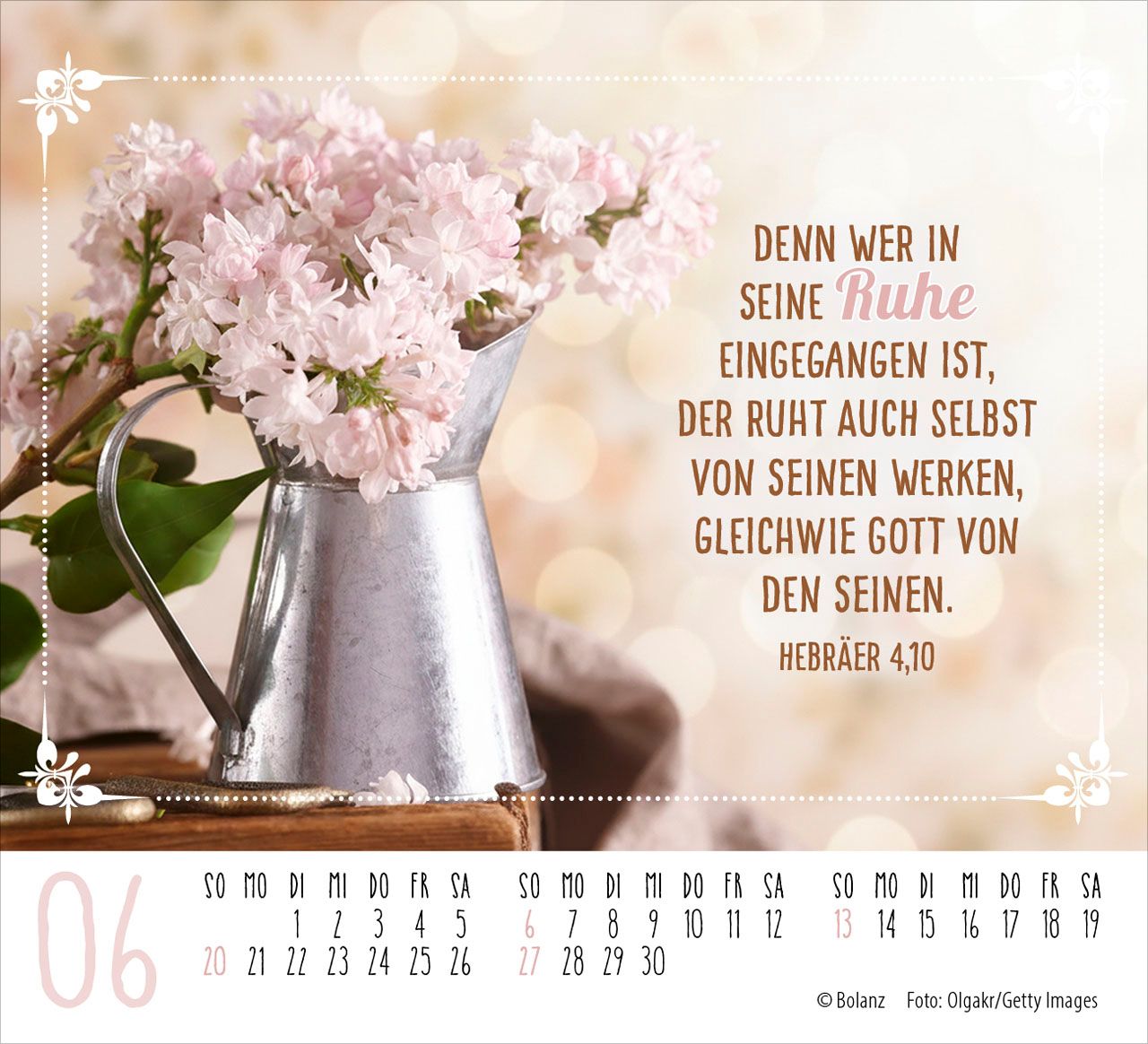 Aufstellkalender - Worte von Herzen 2027 Minikalender
