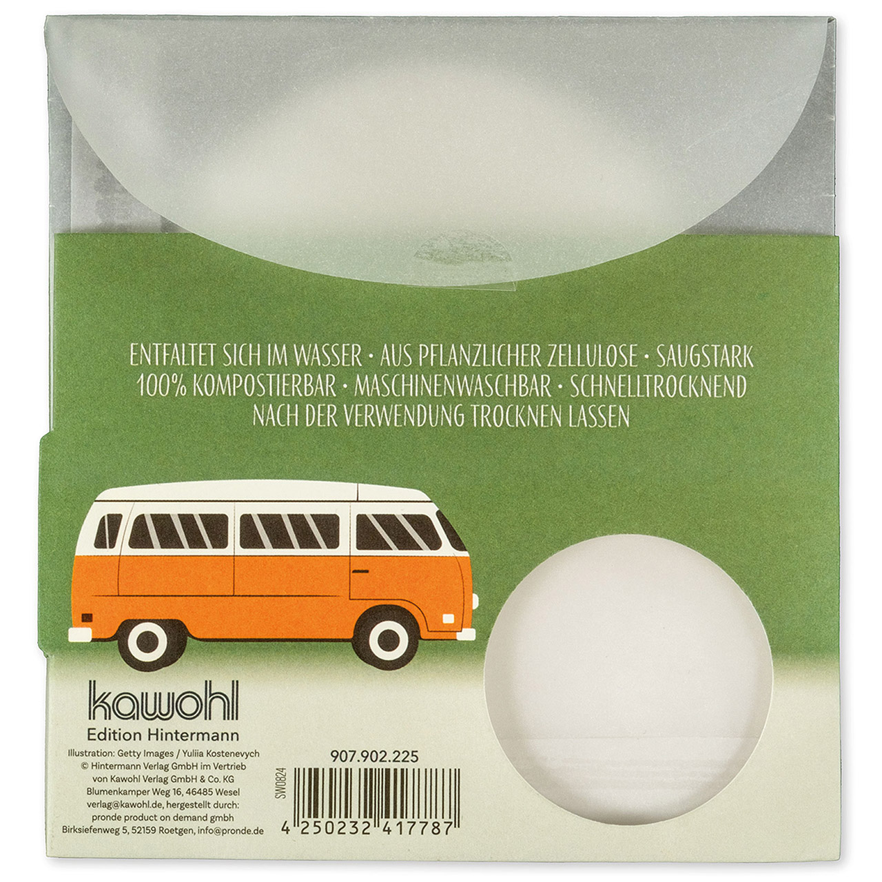 Schwamm - Sei behütet - Palmen Sonne VW Bus Bully Grafik