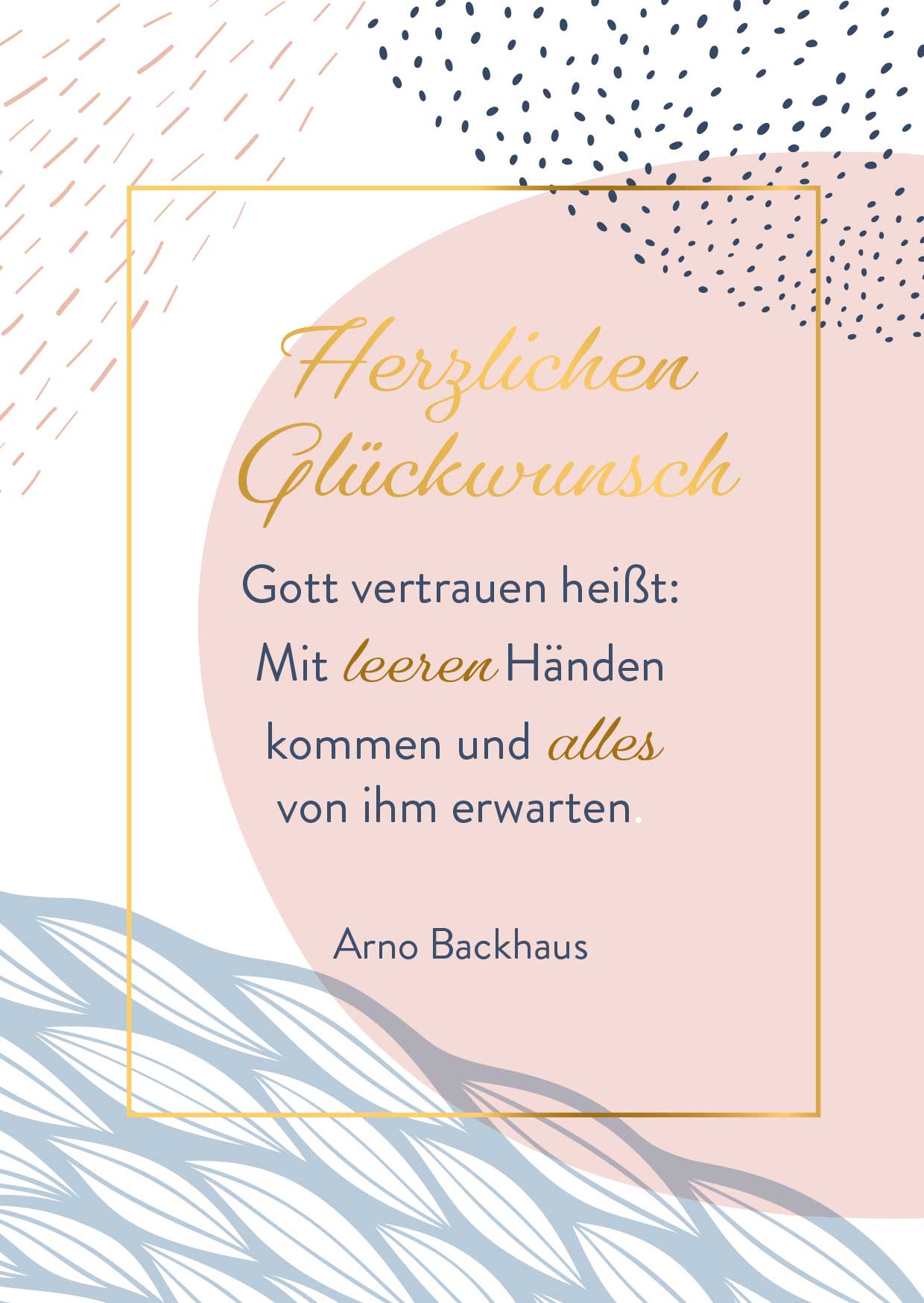 Faltkarte 'Herzlichen Glückwunsch'