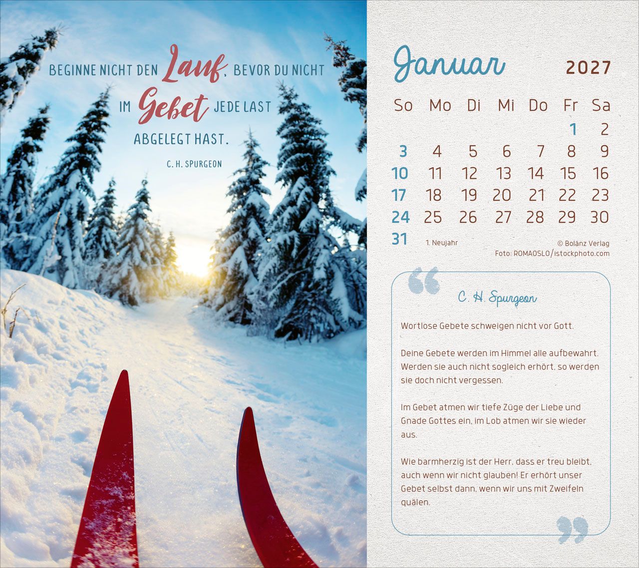 Tischkalender - Mit seiner Kraft durchs Jahr 2027 Tischkalender