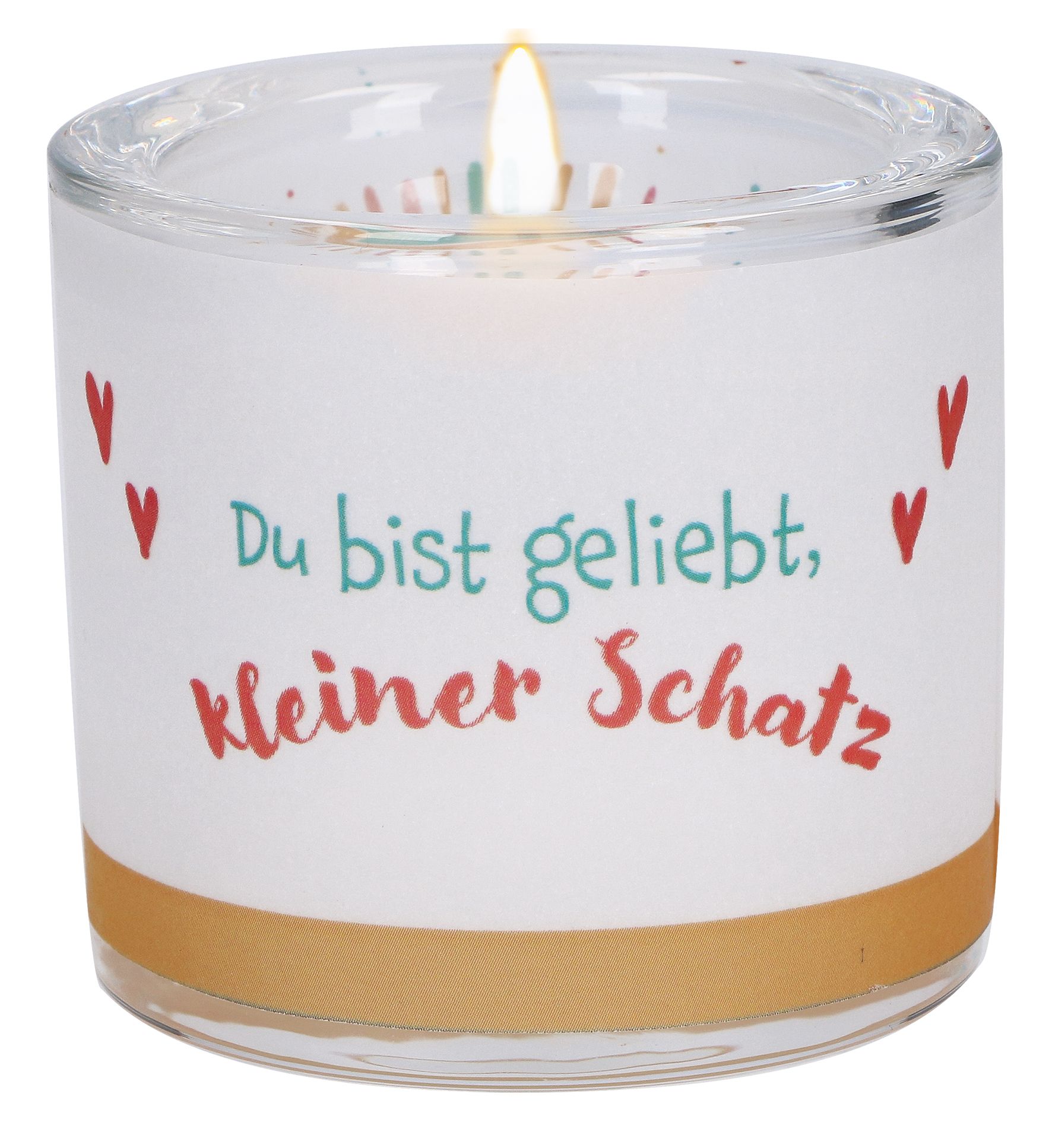 Teelichthalter - Du bist geliebt, kleiner Schatz