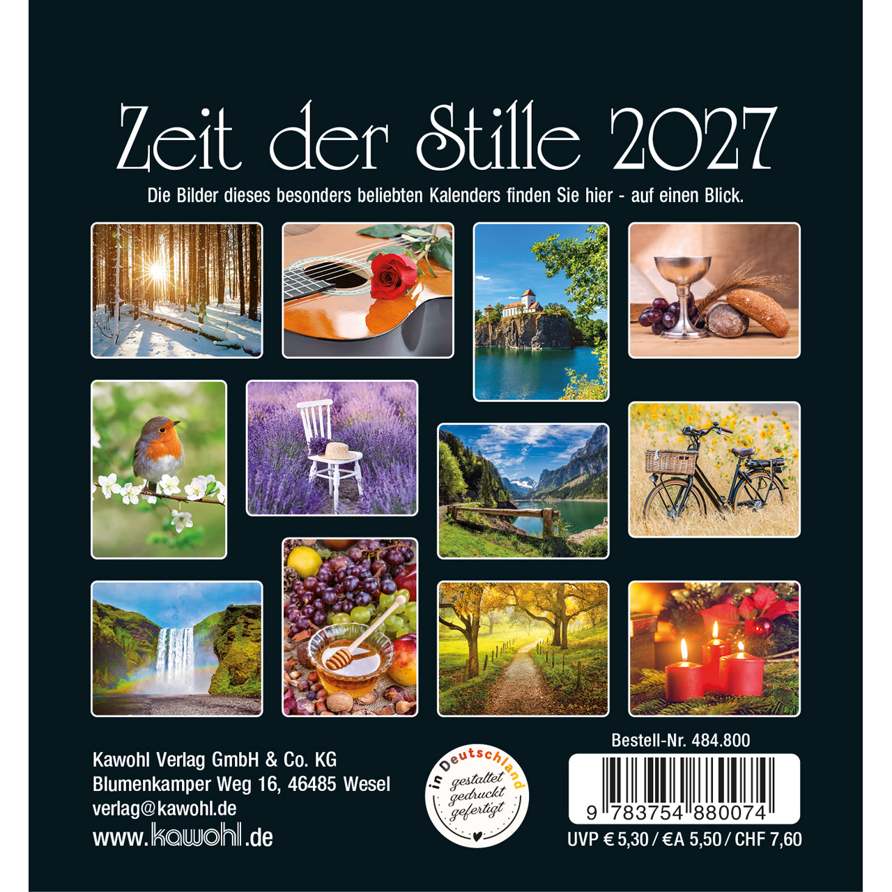 Aufstellkalender - Zeit der Stille 2027