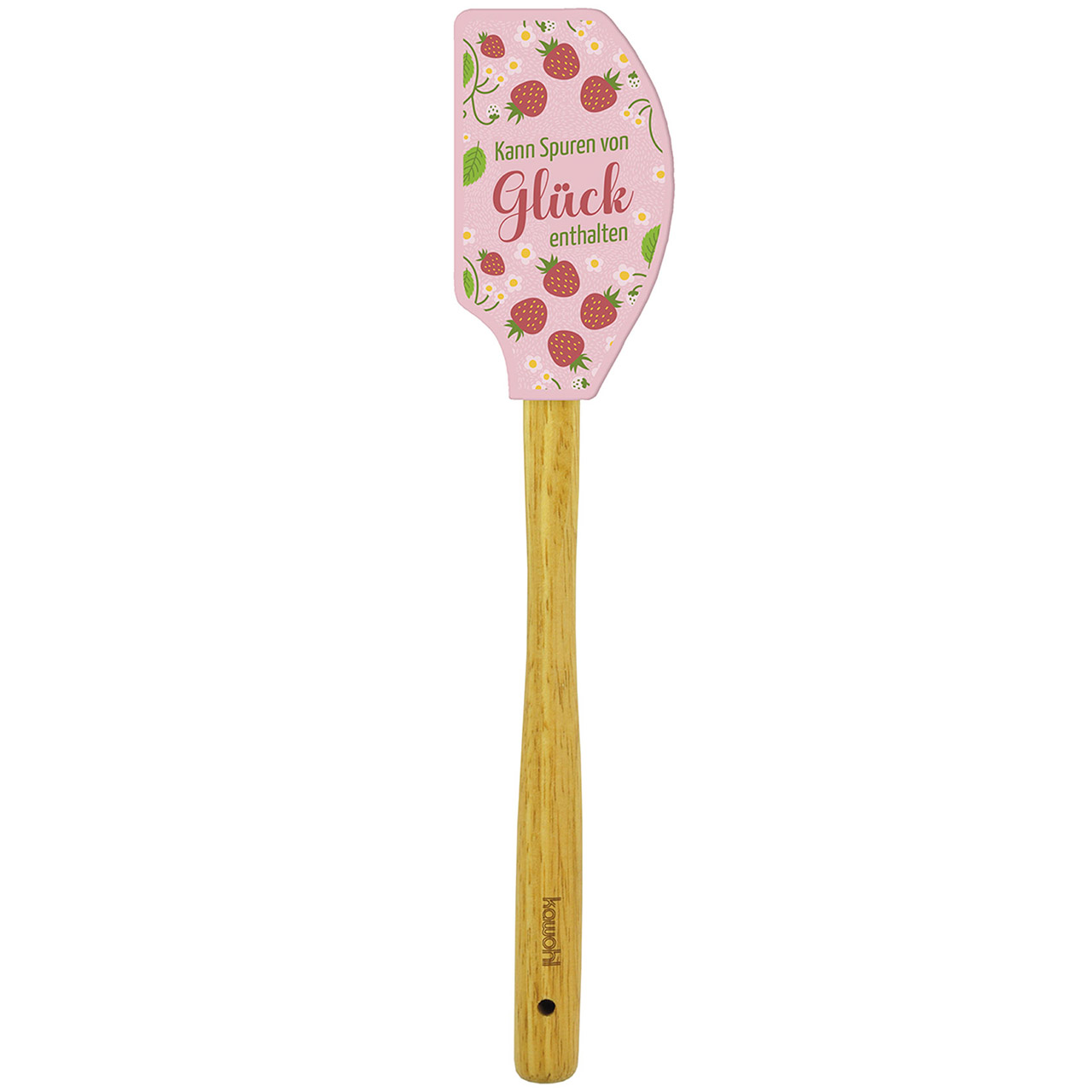 Kann Spuren von Glück enthalten Teigschaber - Kann Spuren von Glück enthalten - Erdbeeren Grafik Blumen