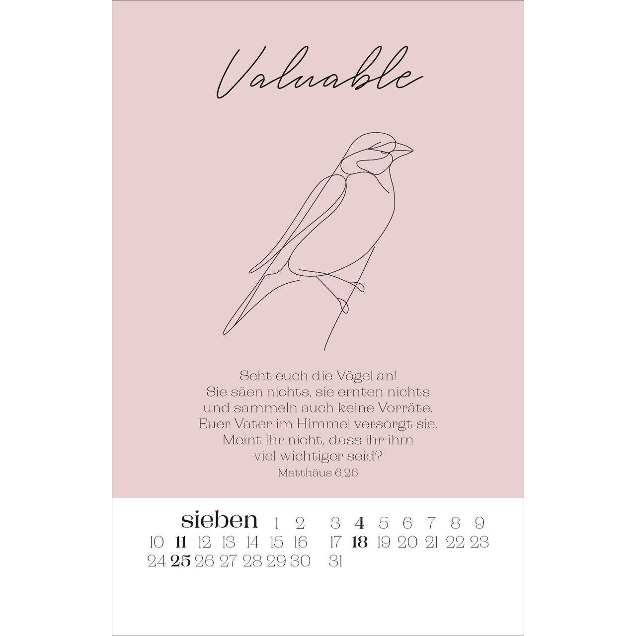 Postkartenkalender - Wonderfully made 2027