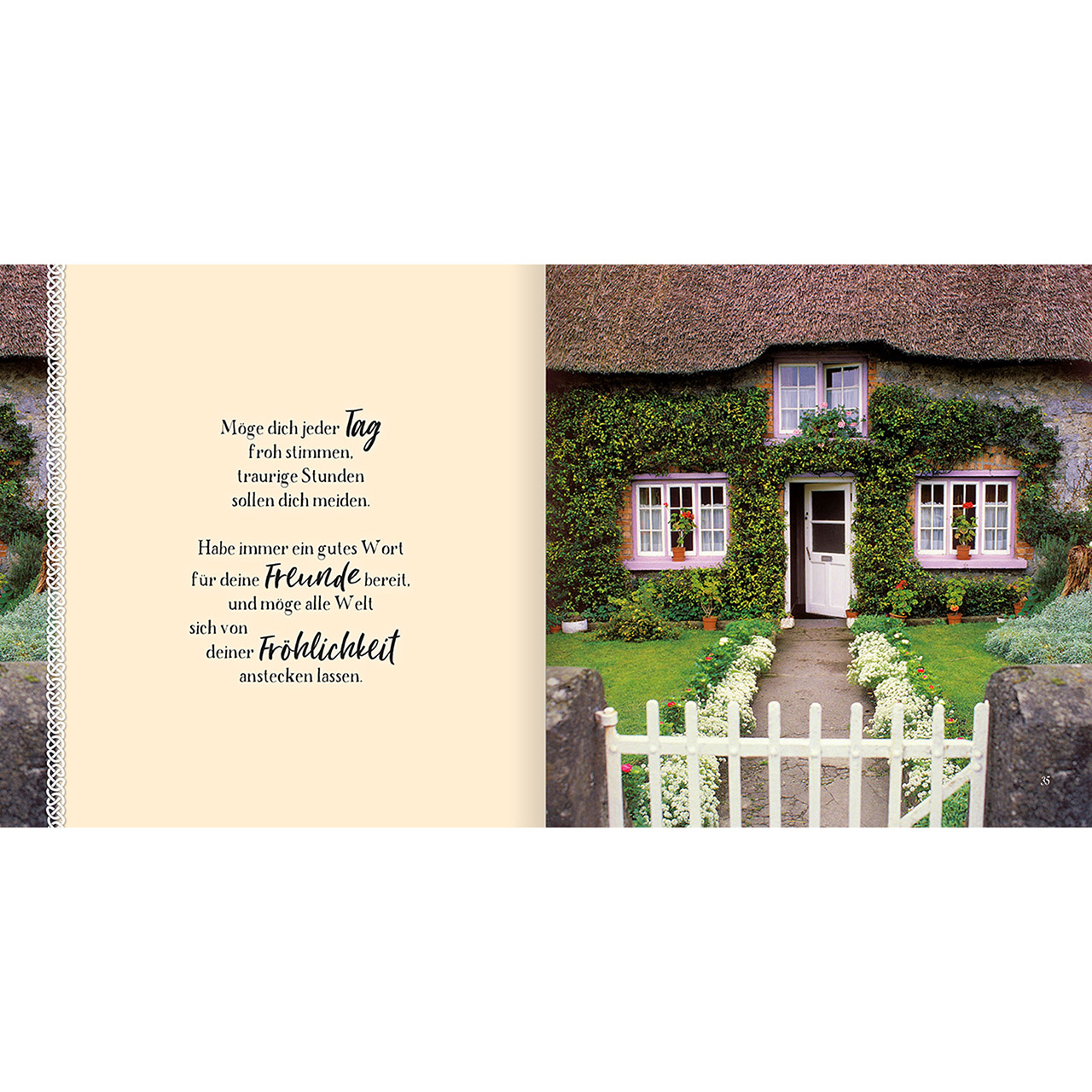 Geschenkbuch - Kleiner Segensgruß aus Irland - Landschaft Wiesen Wolke