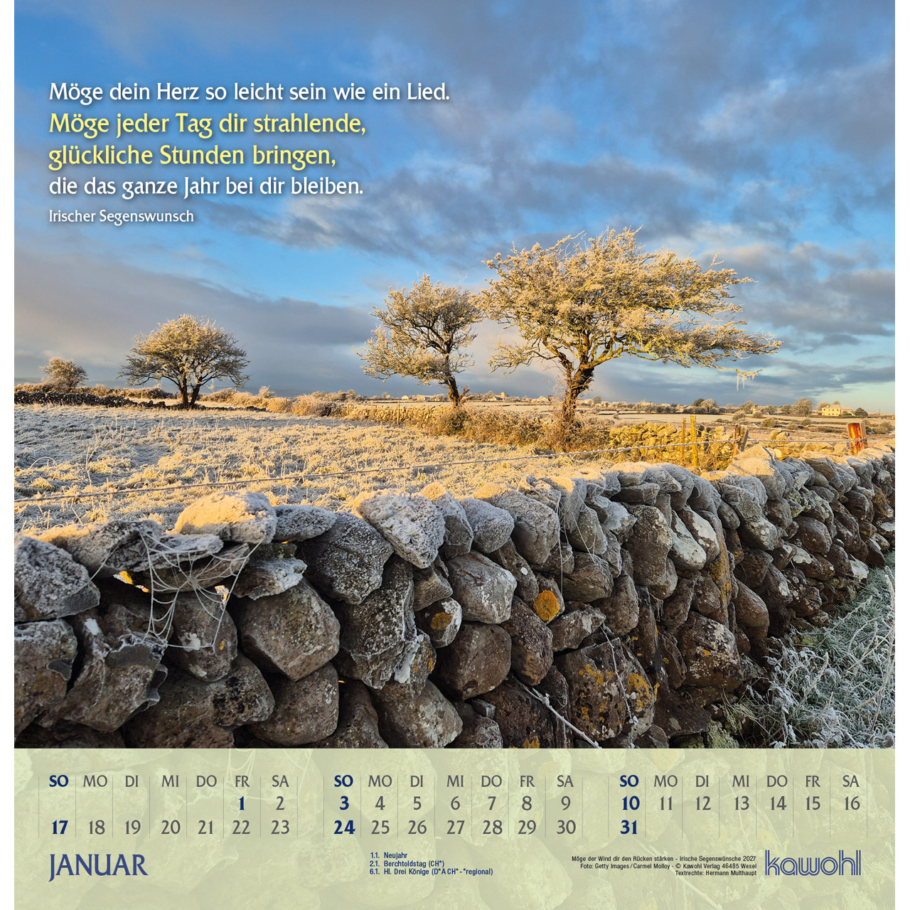 Wandkalender - Möge der Wind dir den Rücken stärken 2027