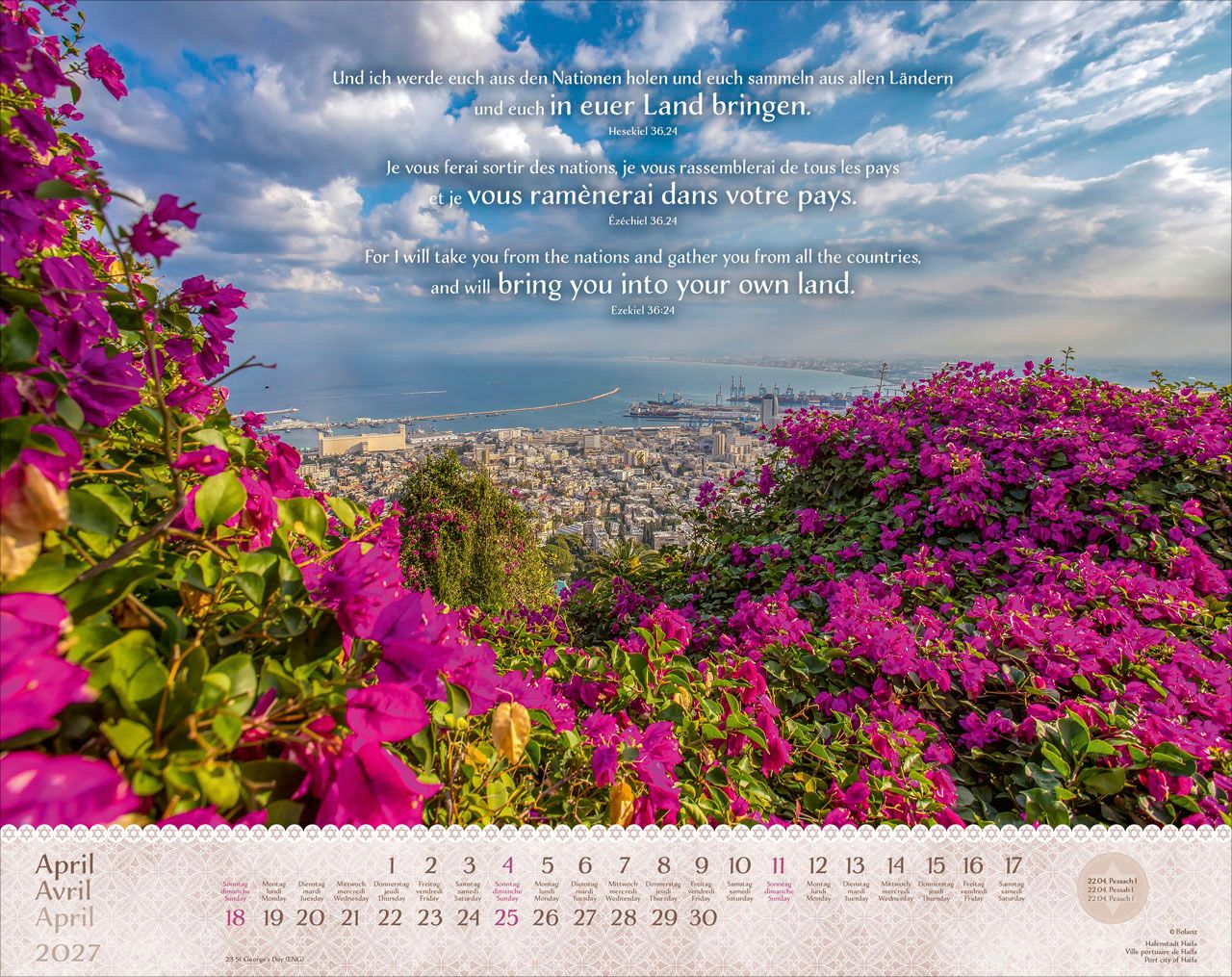 Wandkalender - Israel Shalom 2027 Wandkalender