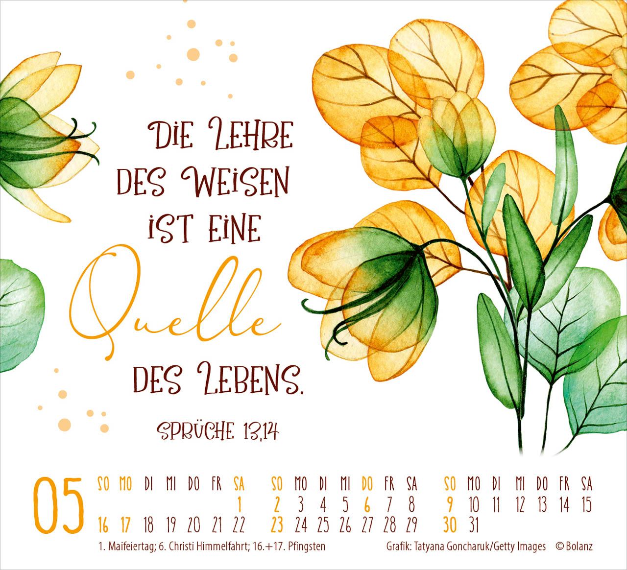 Aufstellkalender - Geschützt in seiner Hand 2027 Minikalender