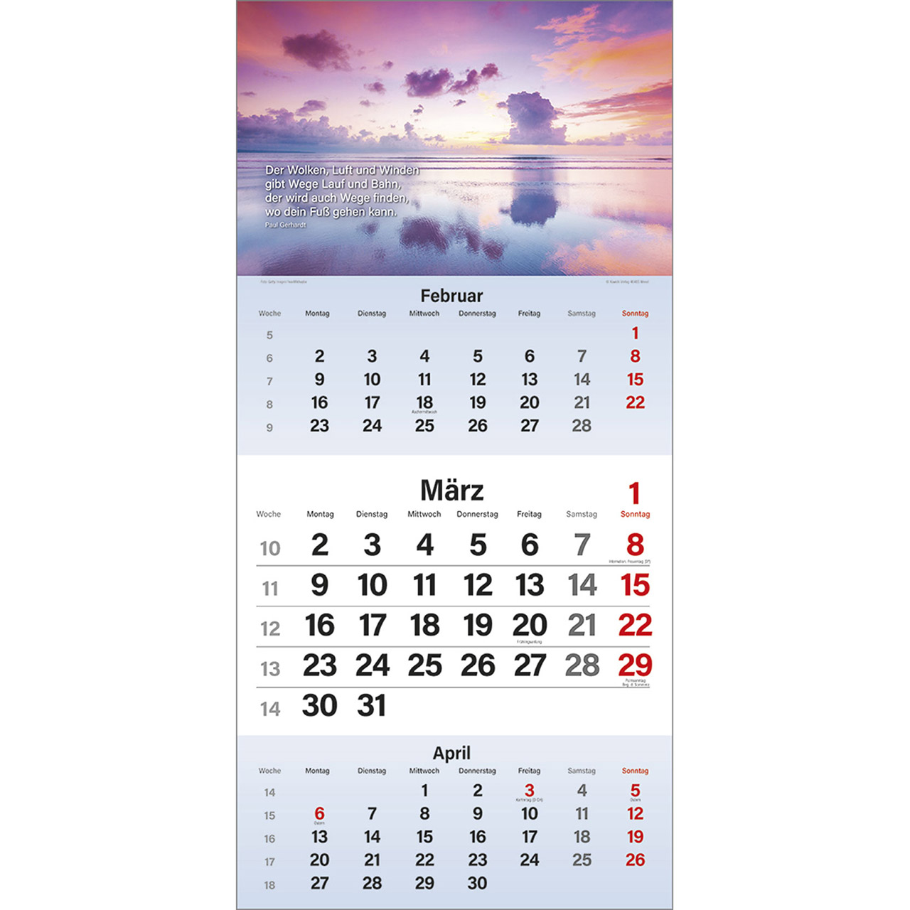 Terminkalender - Gott segne meinen Tag 2026