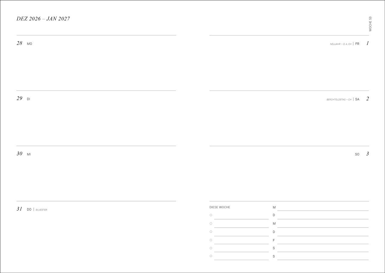 Terminkalender - The Planner - Journal 2027
