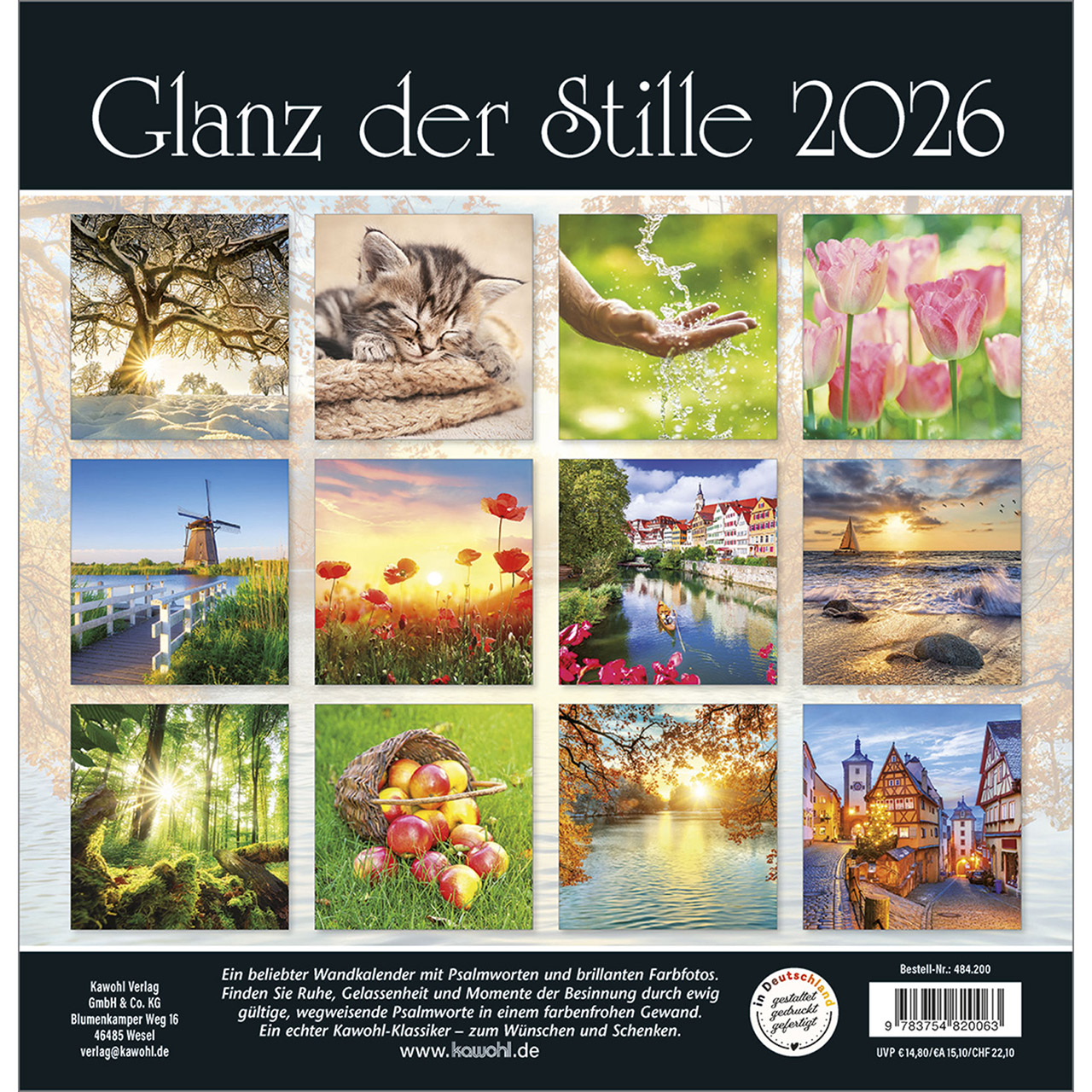 Wandkalender - Glanz der Stille 2026