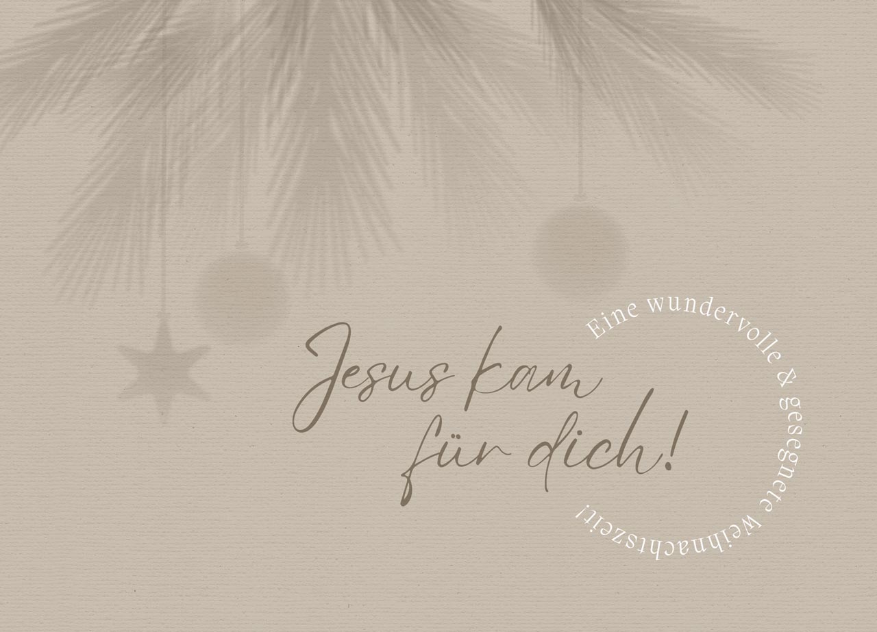 Postkarten - Postkarte 'Jesus kam für dich' 12 Ex.