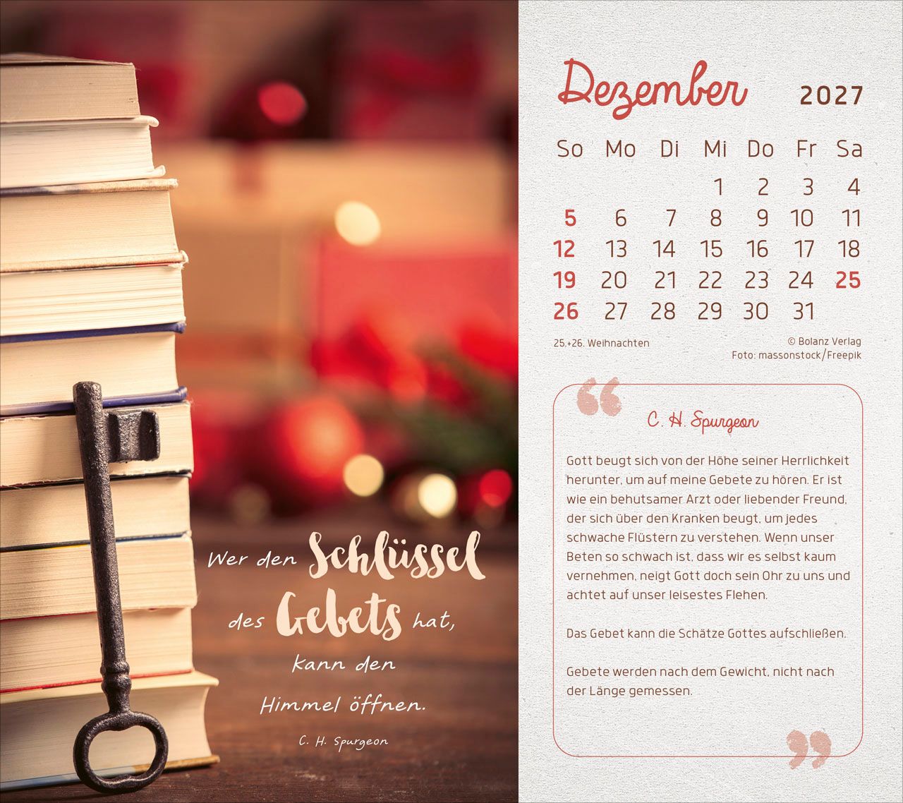 Tischkalender - Mit seiner Kraft durchs Jahr 2027 Tischkalender