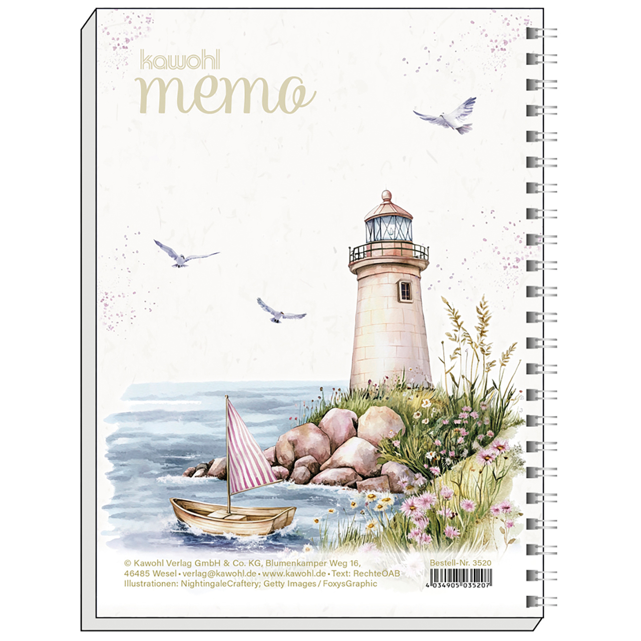 Notizbuch - Fürchte dich nicht, denn ich bin mit dir - Leuchtturm Grafik