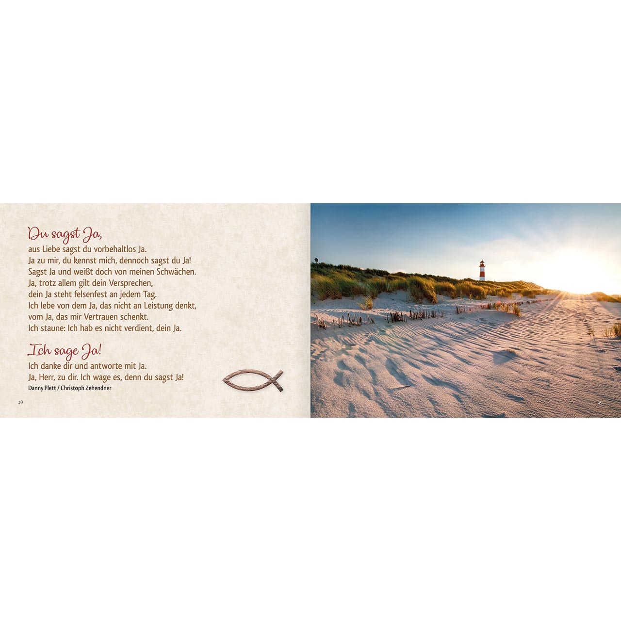 Geschenkbuch - Geschenke des Glaubens - Boot Strand Fischernetz