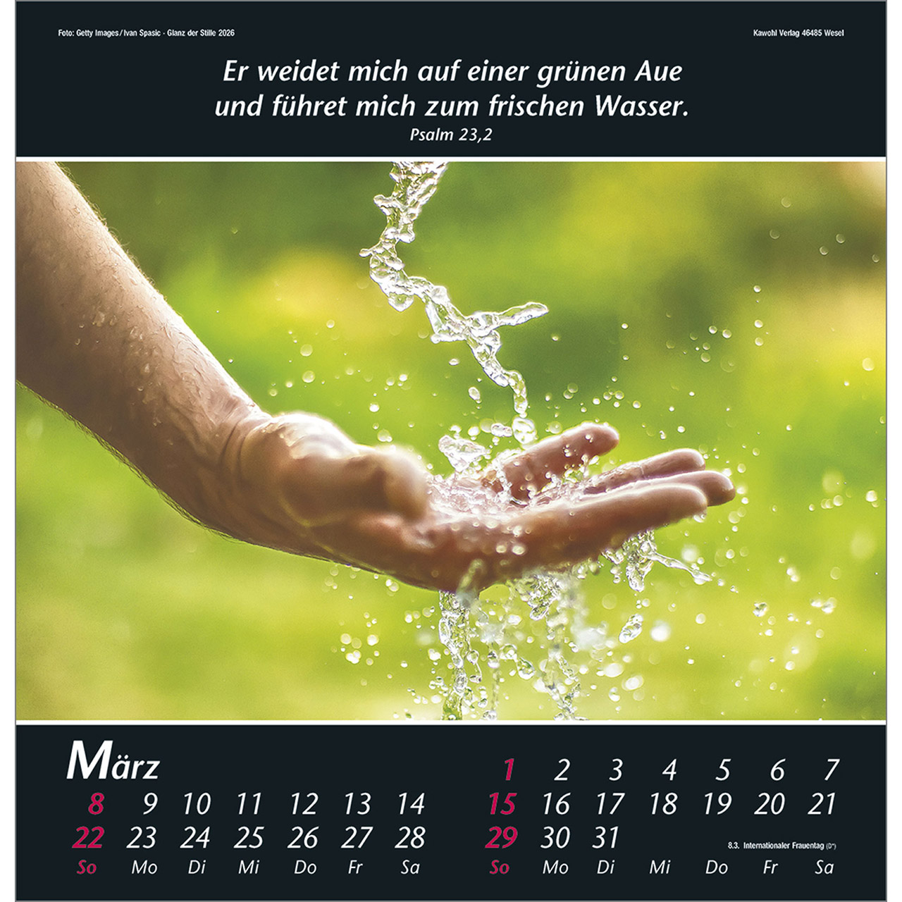 Wandkalender - Glanz der Stille 2026