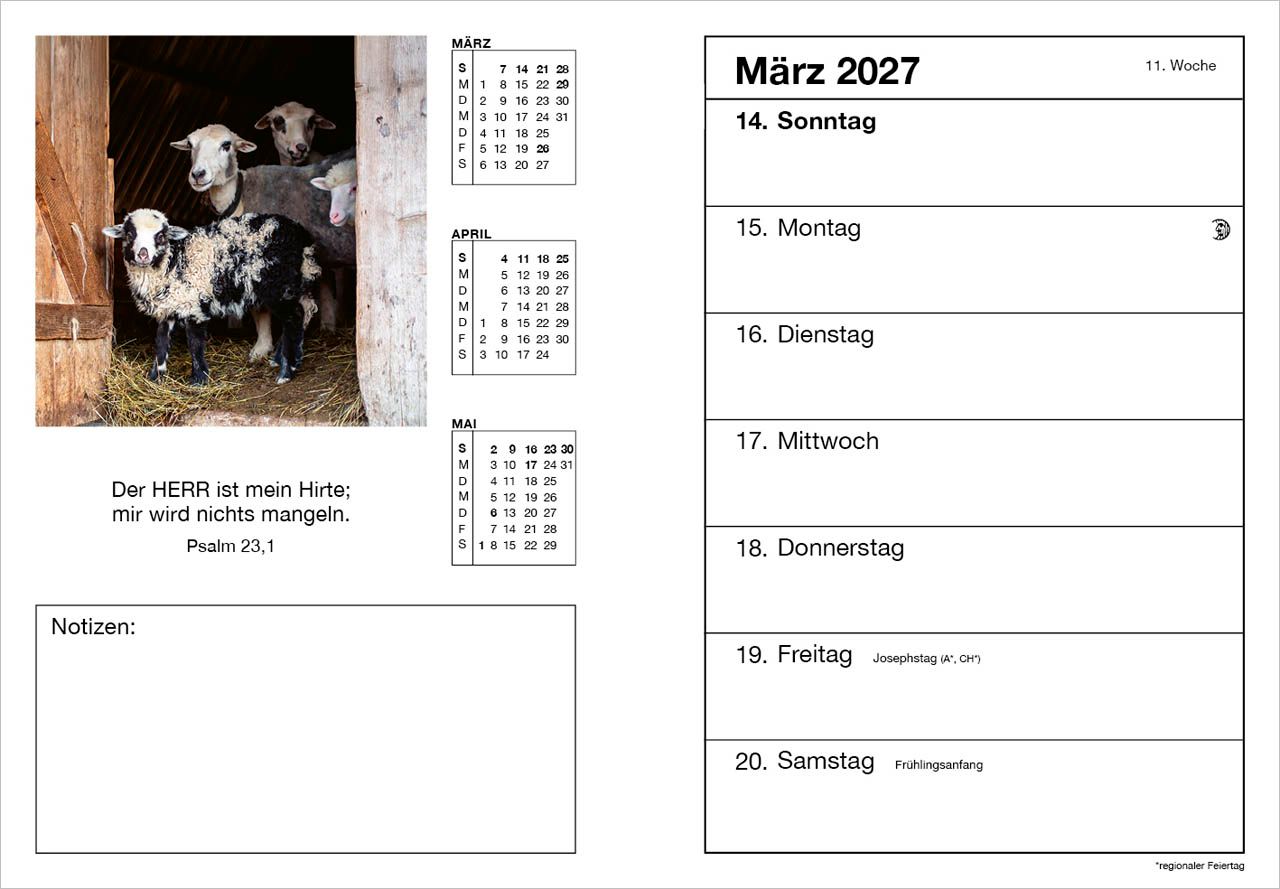 Terminkalender - Farbfoto Agenda 2027