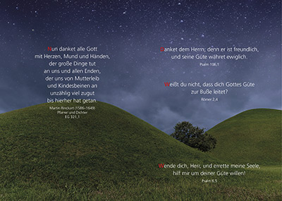 Grußheft - Goldene Worte - Gottes Güte hat kein Ende - Hollunderbeeren