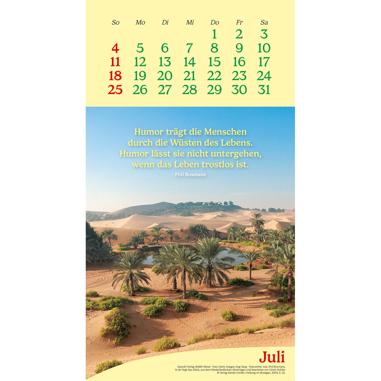 Wandkalender - Vitamine fürs Herz 2027