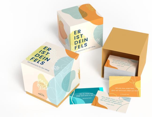 Karten-Box - Er ist dein Fels - Wortbox