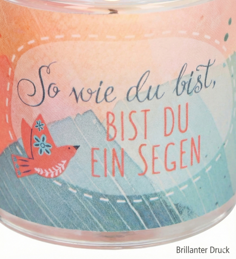 Teelichthalter - Glaswindlicht "So wie du bist"