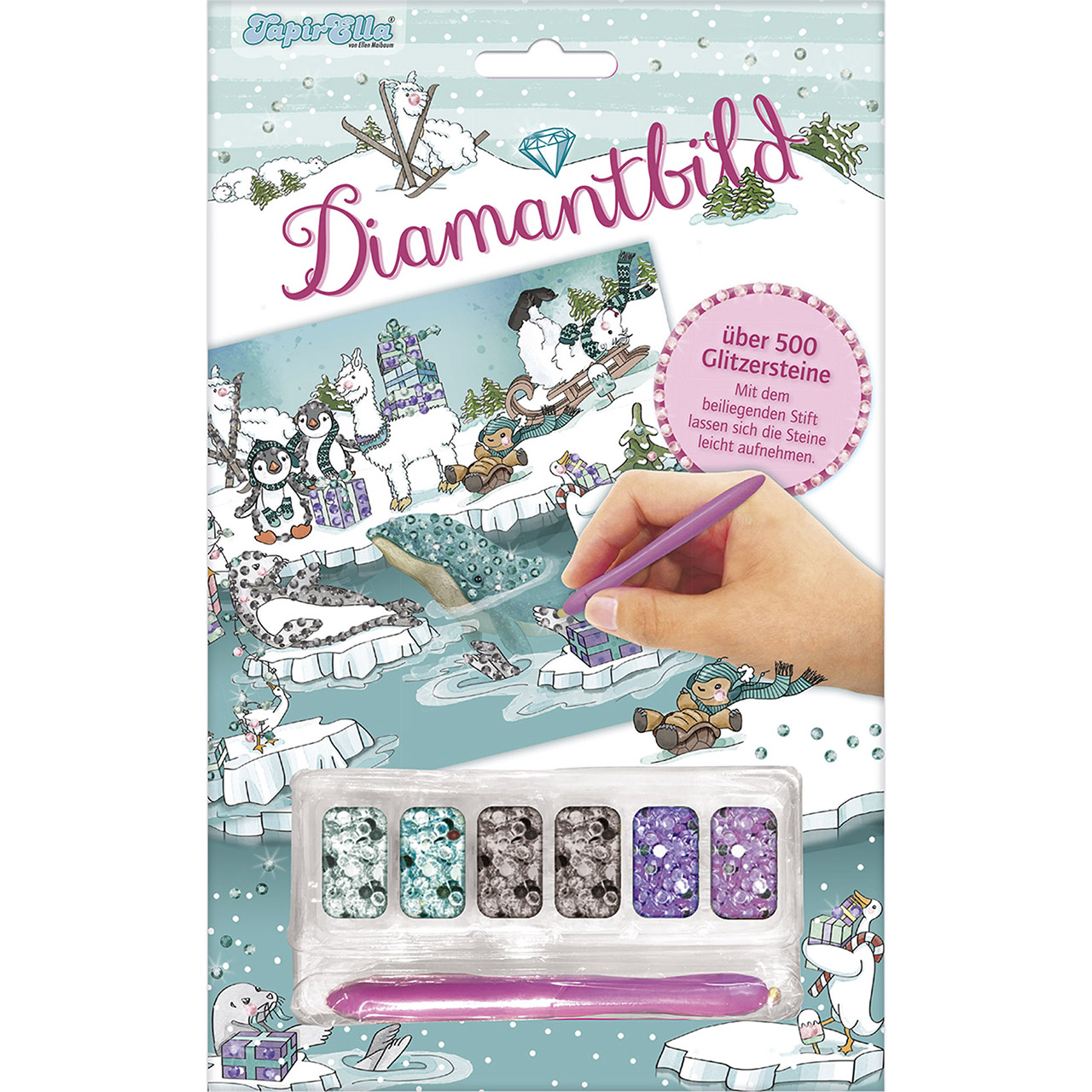 Diamantbild: Winterspaß