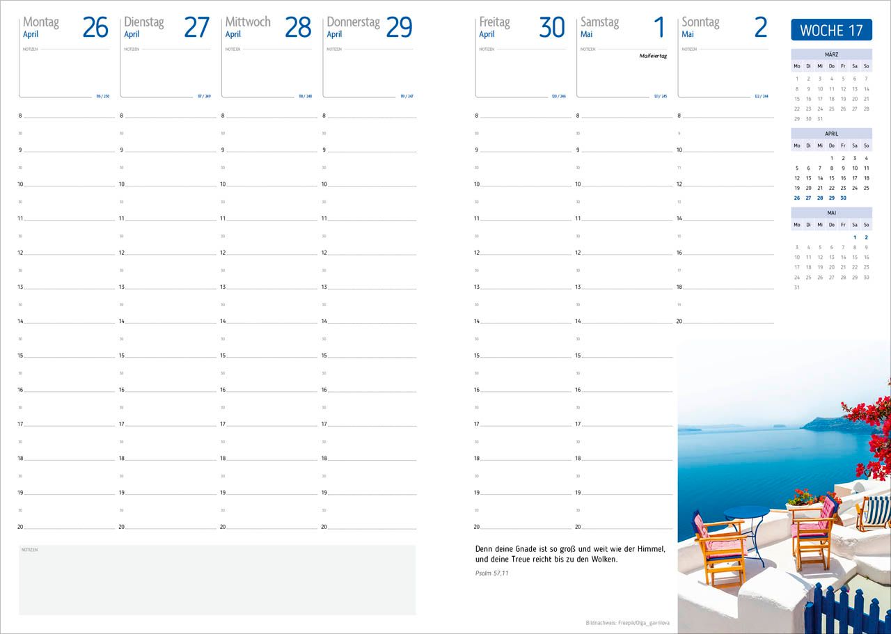 Terminkalender - Agenda - Für jeden Tag 2027