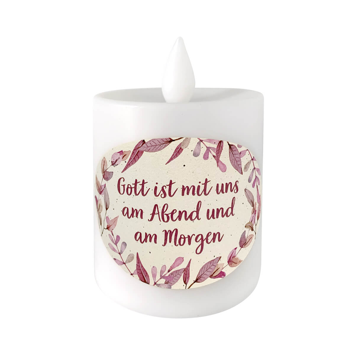 LED-Dauerkerze 'Gott ist mit uns...'