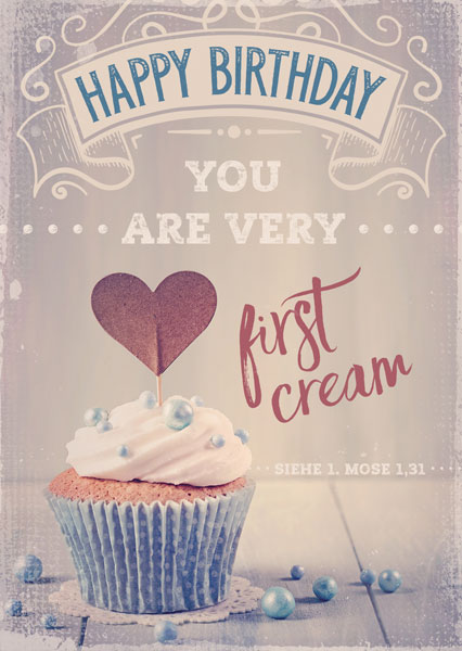 Postkarte - Postkarte 'First Cream' 1Ex