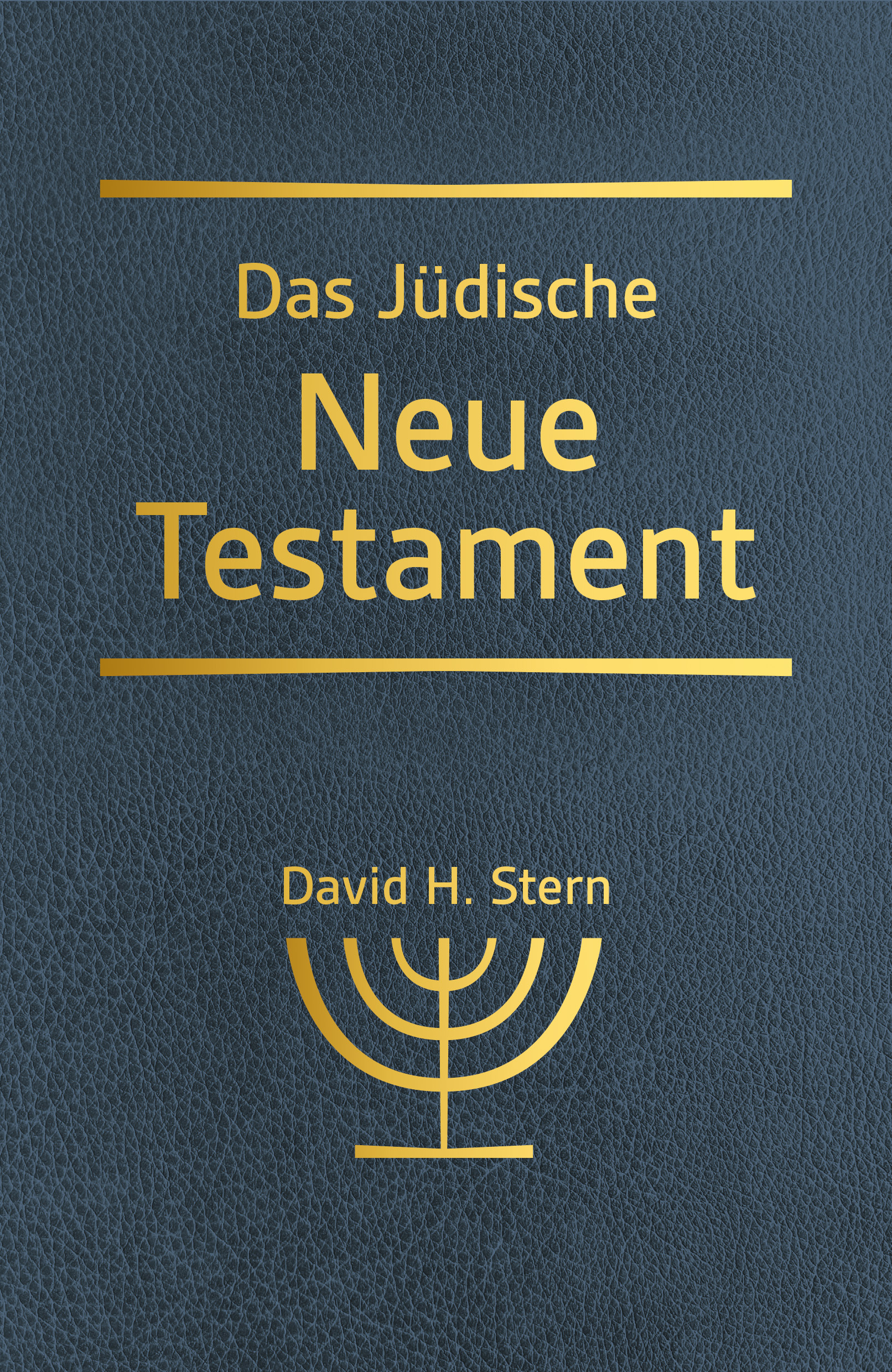 Das jüdische Neue Testament Sonstige Übersetzung/Bibel - Das jüdische Neue Testament - Buch Leder Grau Gold Menora