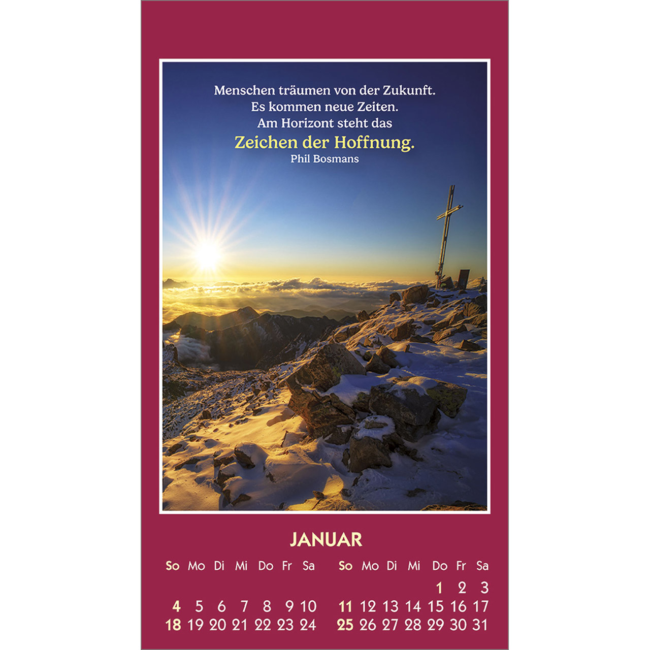 Aufkleberkalender - Gute Worte erhellen den Tag 2026