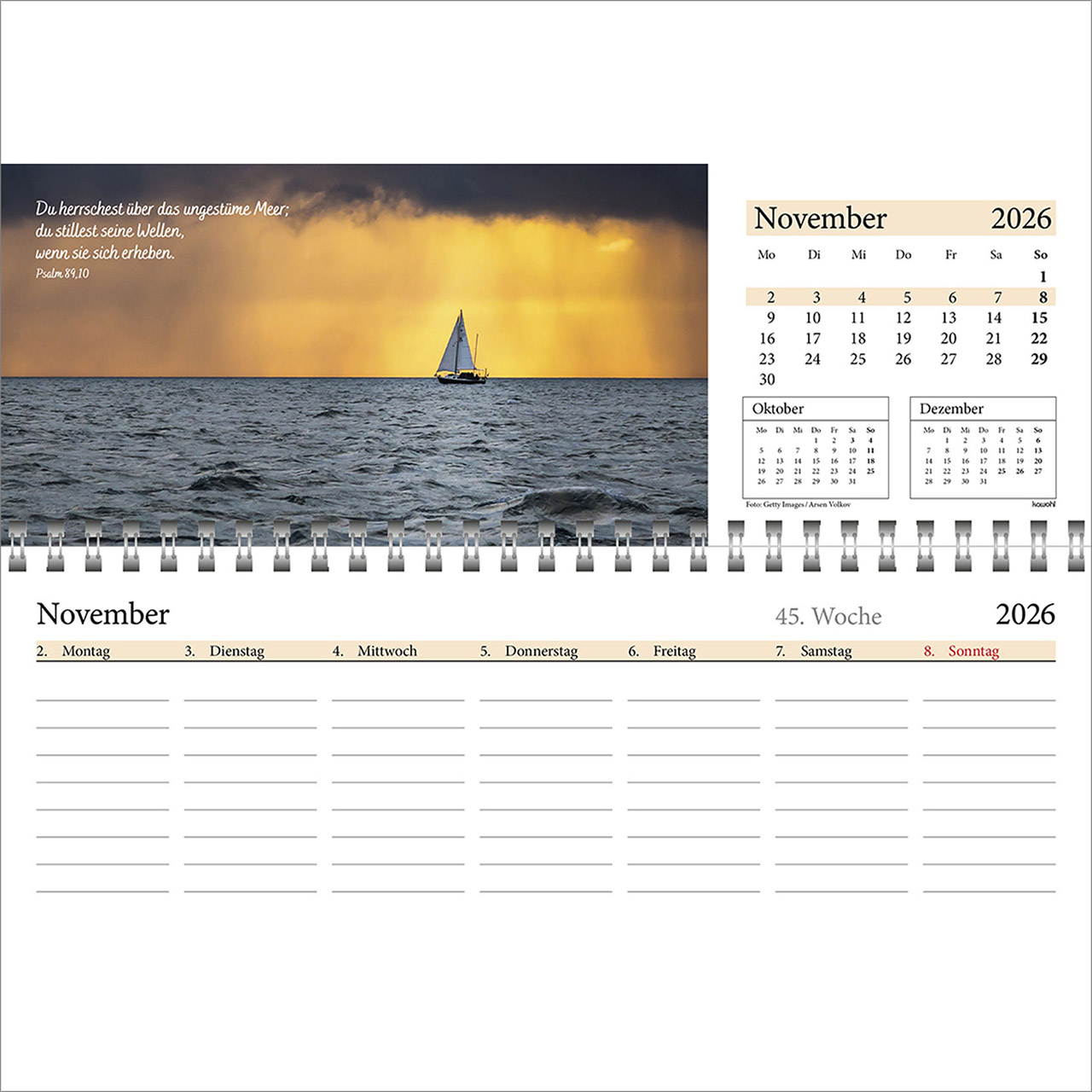 Tischkalender - In deine Hand leg ich den Tag 2026