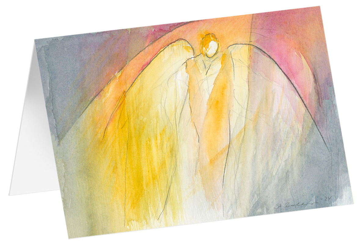Faltkarten-Serie - Faltkarte 'Getröstet' 6 Stk. - Engel Muster