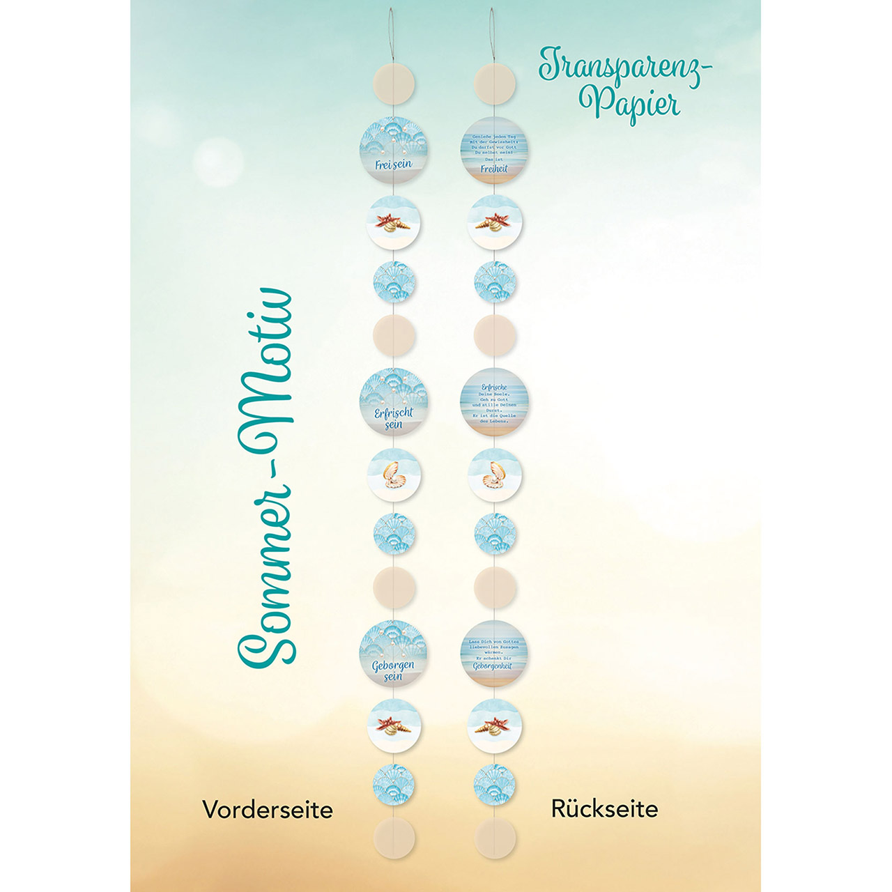 Segenskette Sommer Dekoration - Segenskette Sommer - Muschel Perle Strand