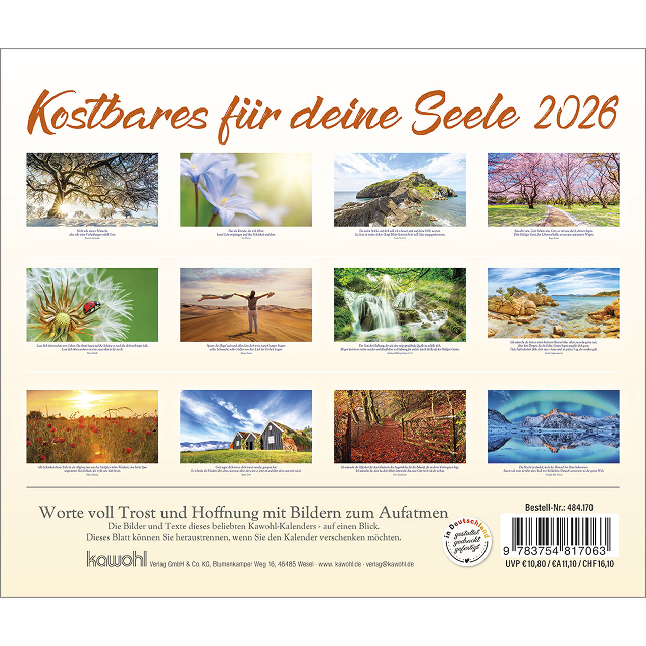 Postkartenkalender - Kostbares für deine Seele 2026
