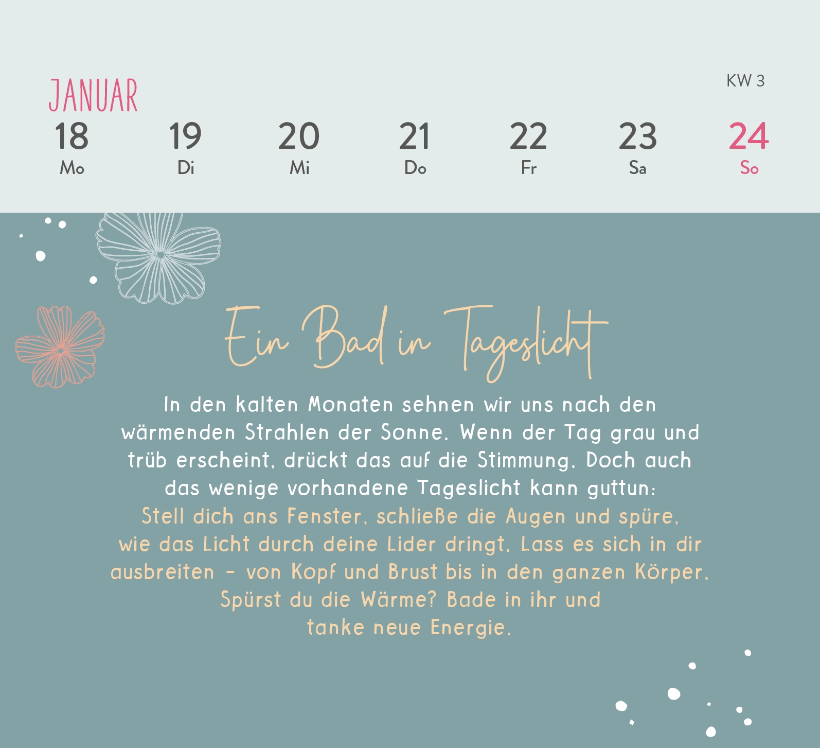 Aufstellkalender - Einatmen. Ausatmen. Sein. 2027