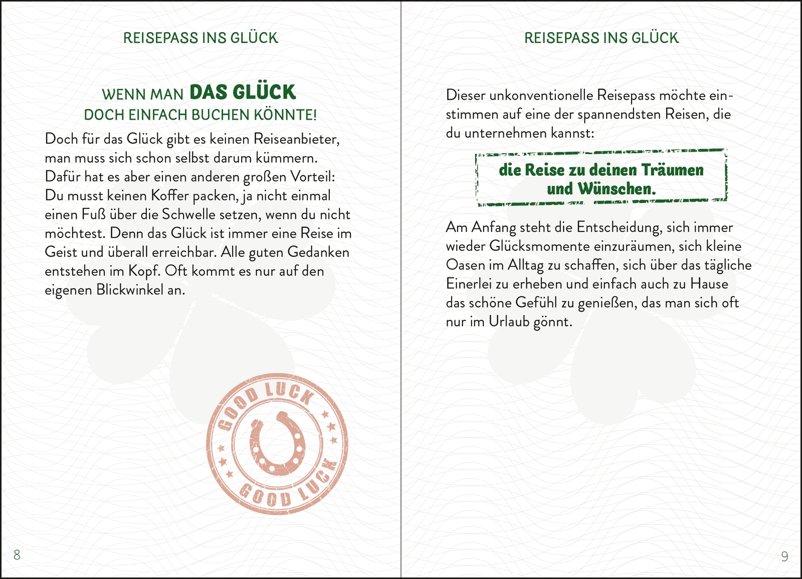Geschenkbuch - Reisepass ins Glück