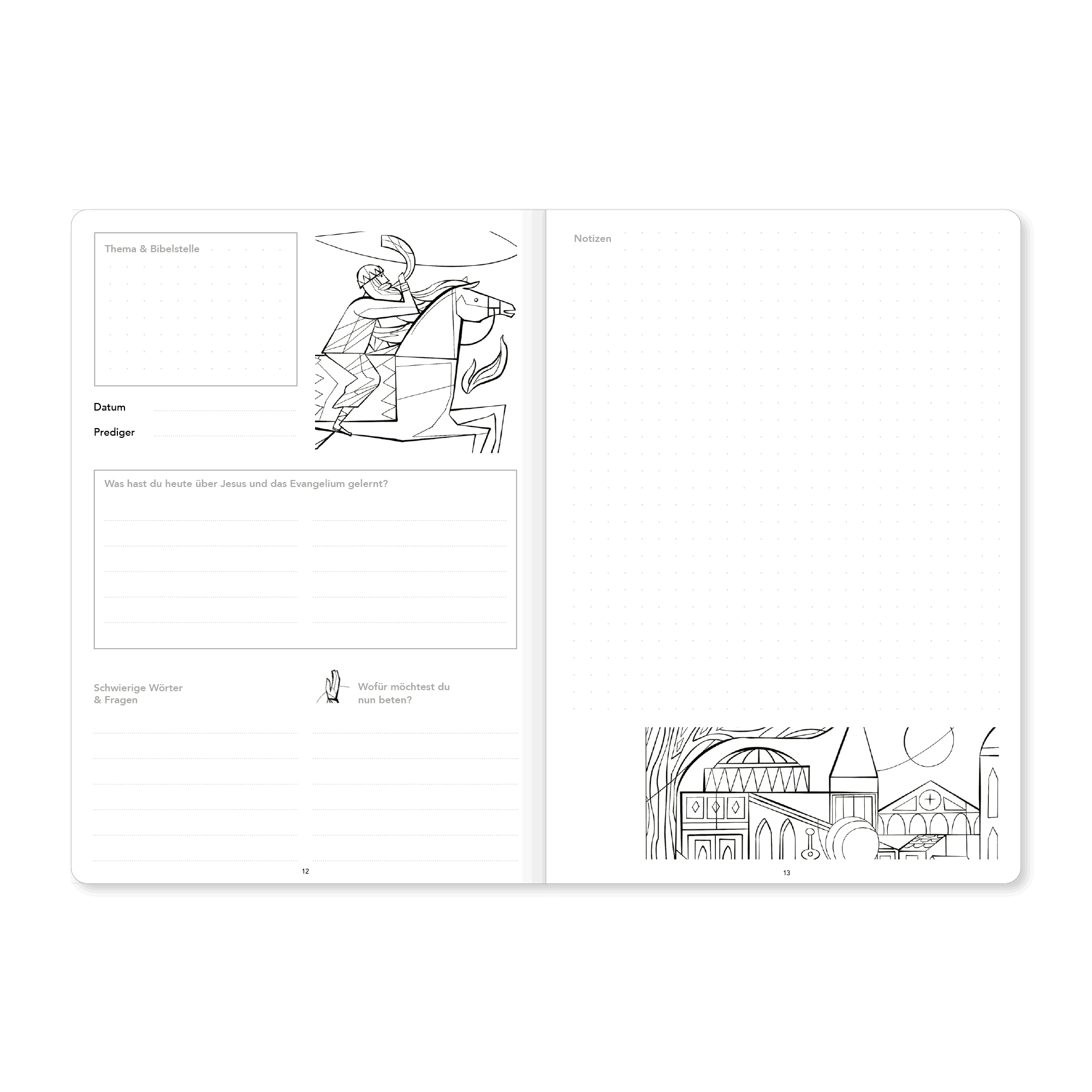 Buch - Predigt-Notizbuch für Kinder