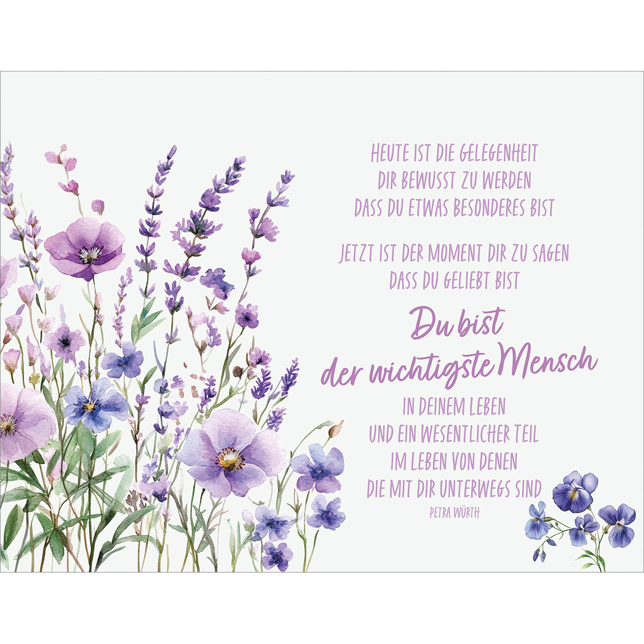 Aufstellbuch - Du bist ein kostbares Geschenk - Aquarell Blunen Schmetterling