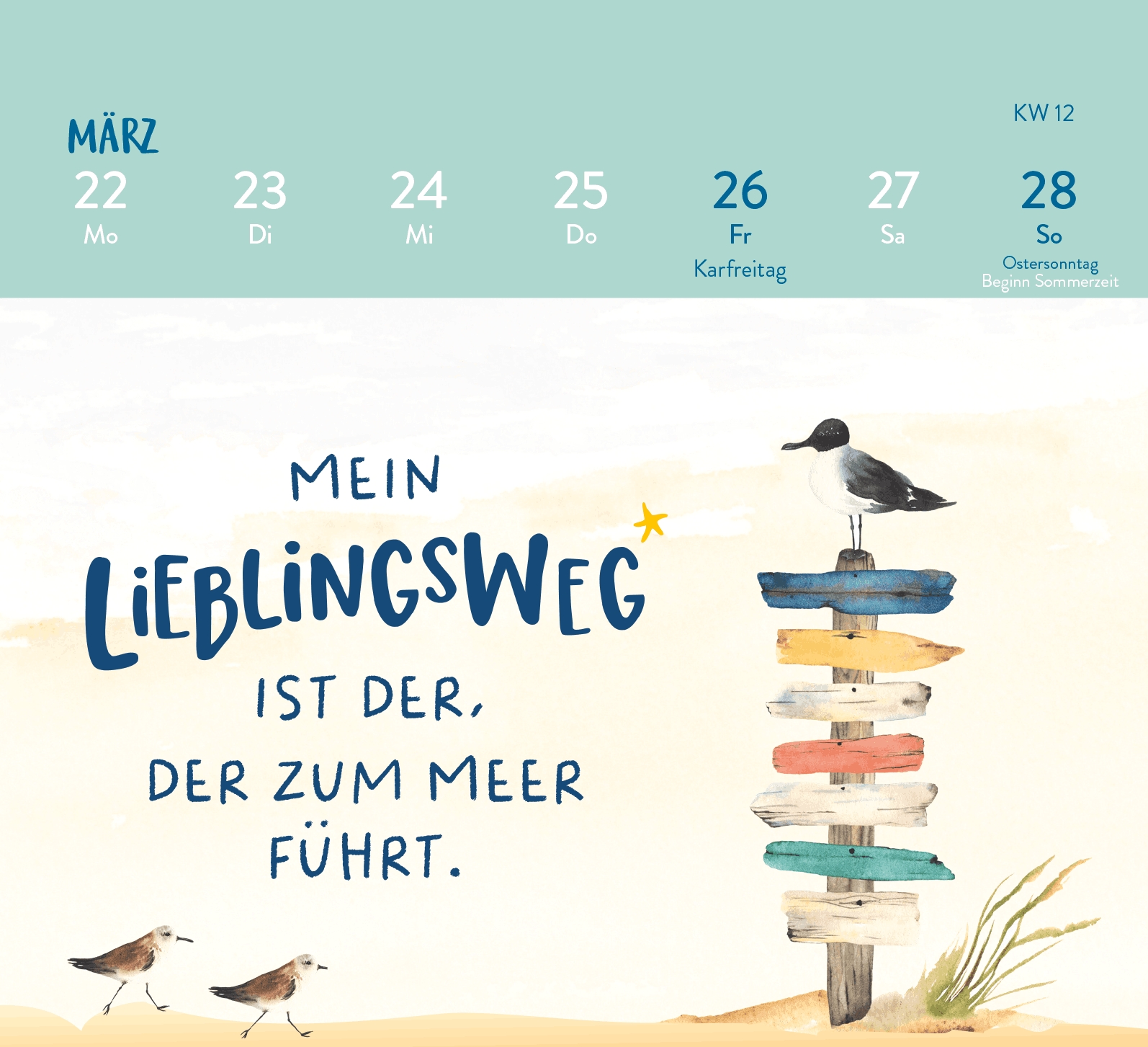 Aufstellkalender - MEER ist Balsam für die Seele 2027