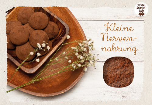 Lebensmittel-Karte - Schokokarte 'Kleine Nervennahrung' - Plätzchen