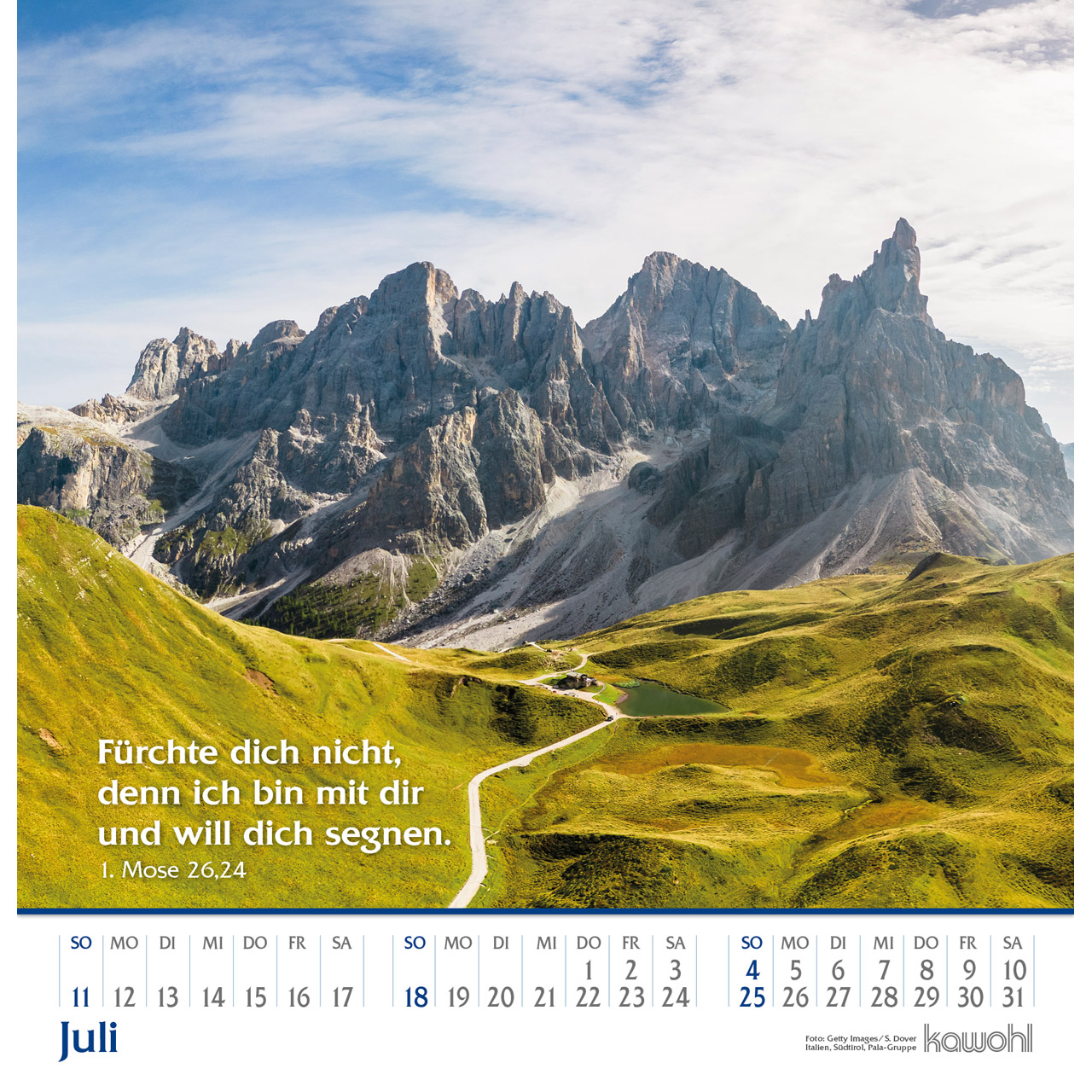 Wandkalender - Glanz der Berge 2027