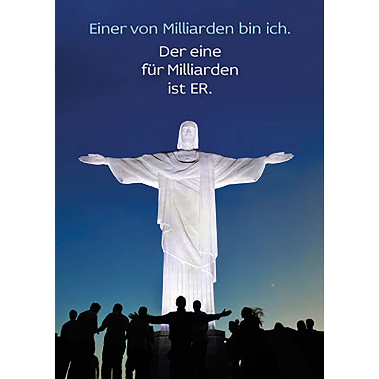 Poster - Einer von Milliarden - Jesus Statue Menschen