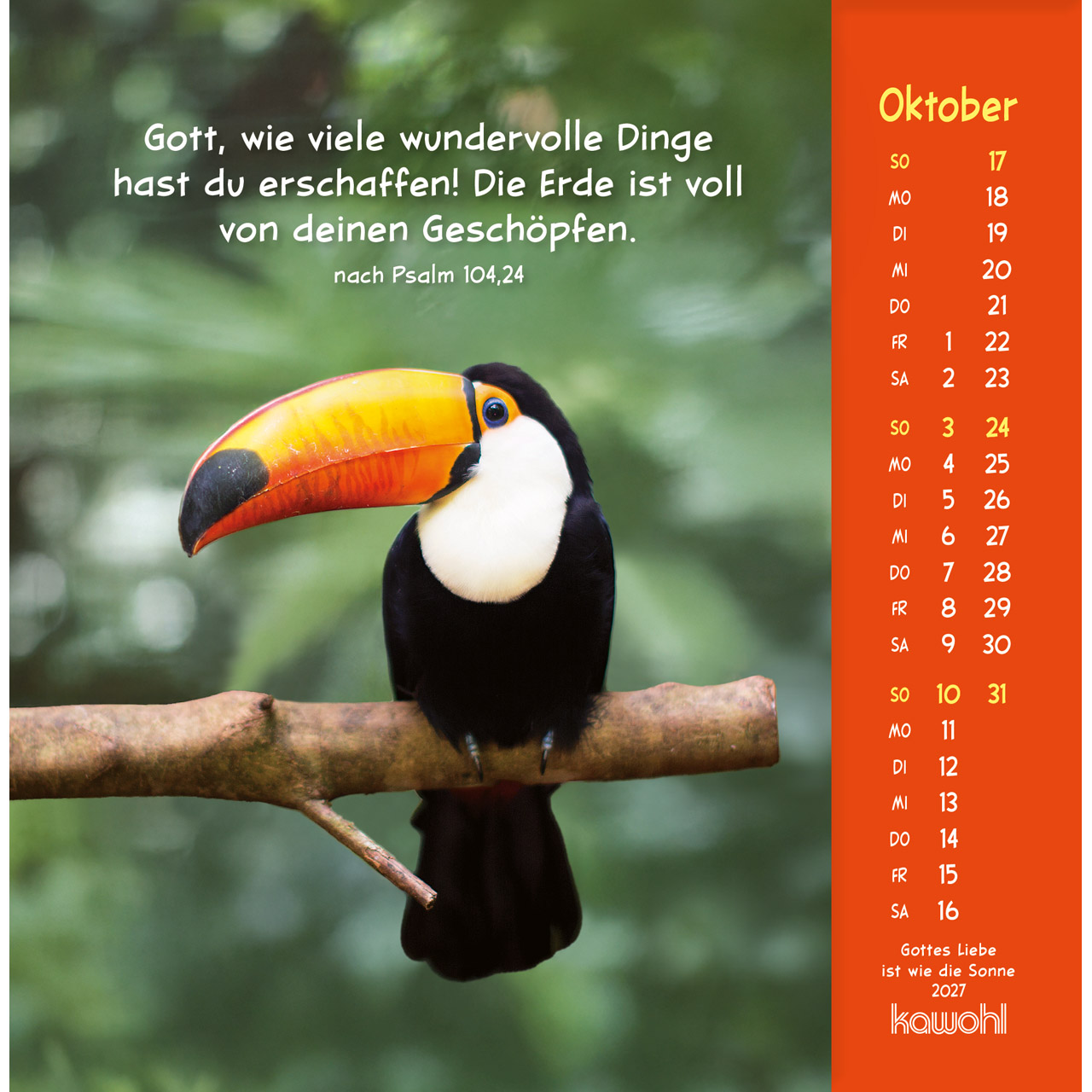 Postkartenkalender - Gottes Liebe ist wie die Sonne 2027