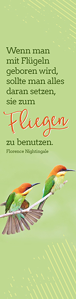 Lesezeichen - Lesezeichen 'Wenn man mit Flügeln'