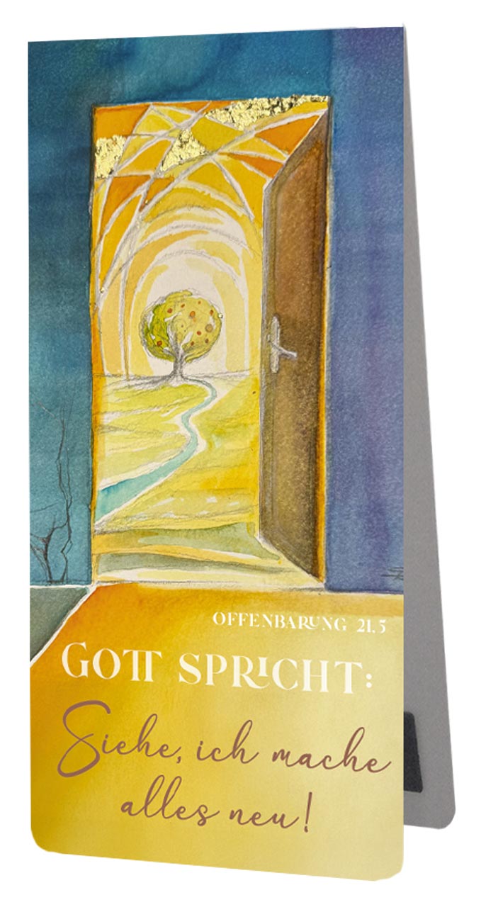 Lesezeichen - Magnetlesezeichen 'Gott spricht: Siehe, ich mache alles neu! Offenbarung 21,5'