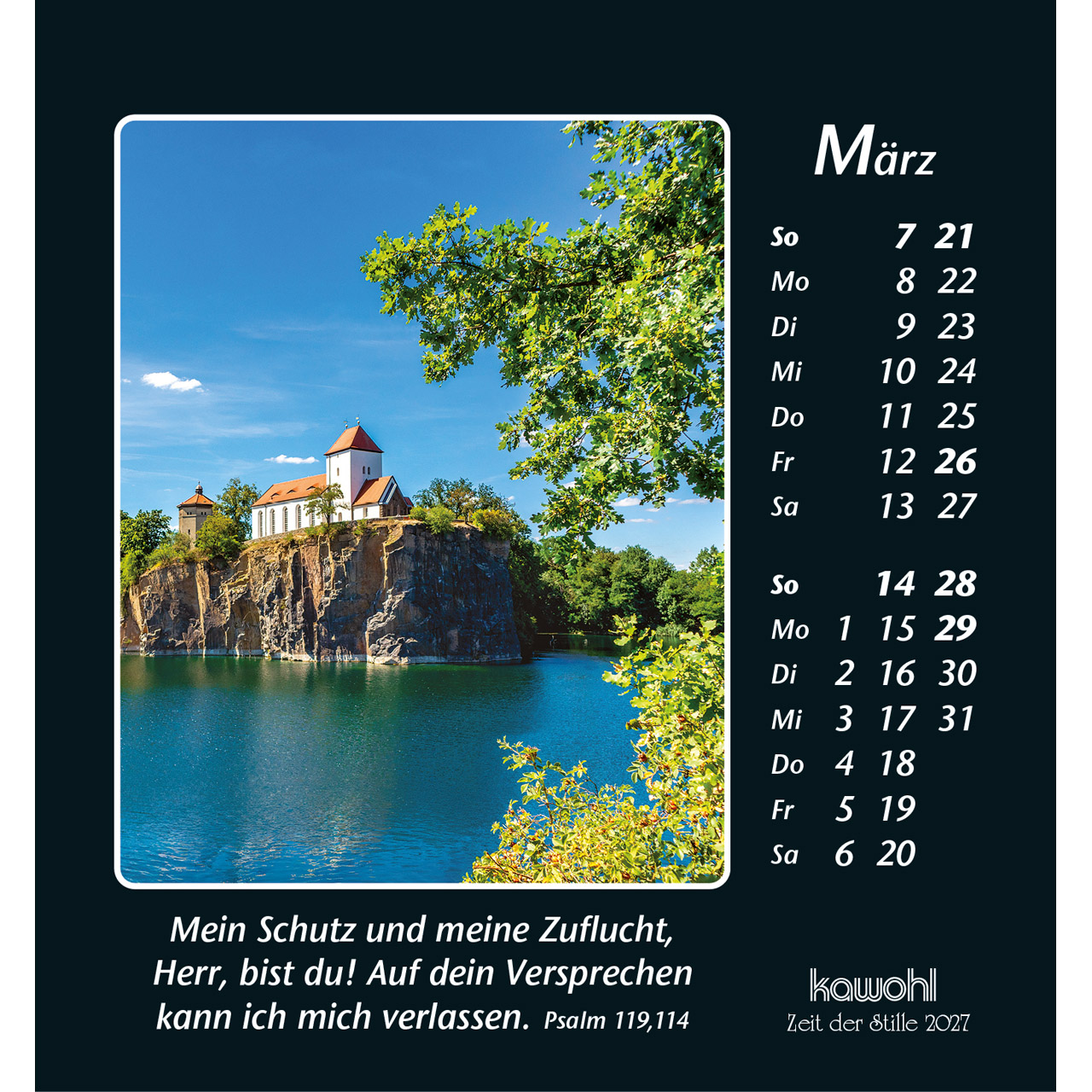 Aufstellkalender - Zeit der Stille 2027