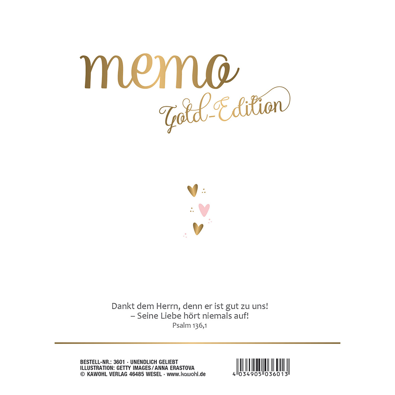 Notizbuch - unendlich geliebt - Herzen Streifen