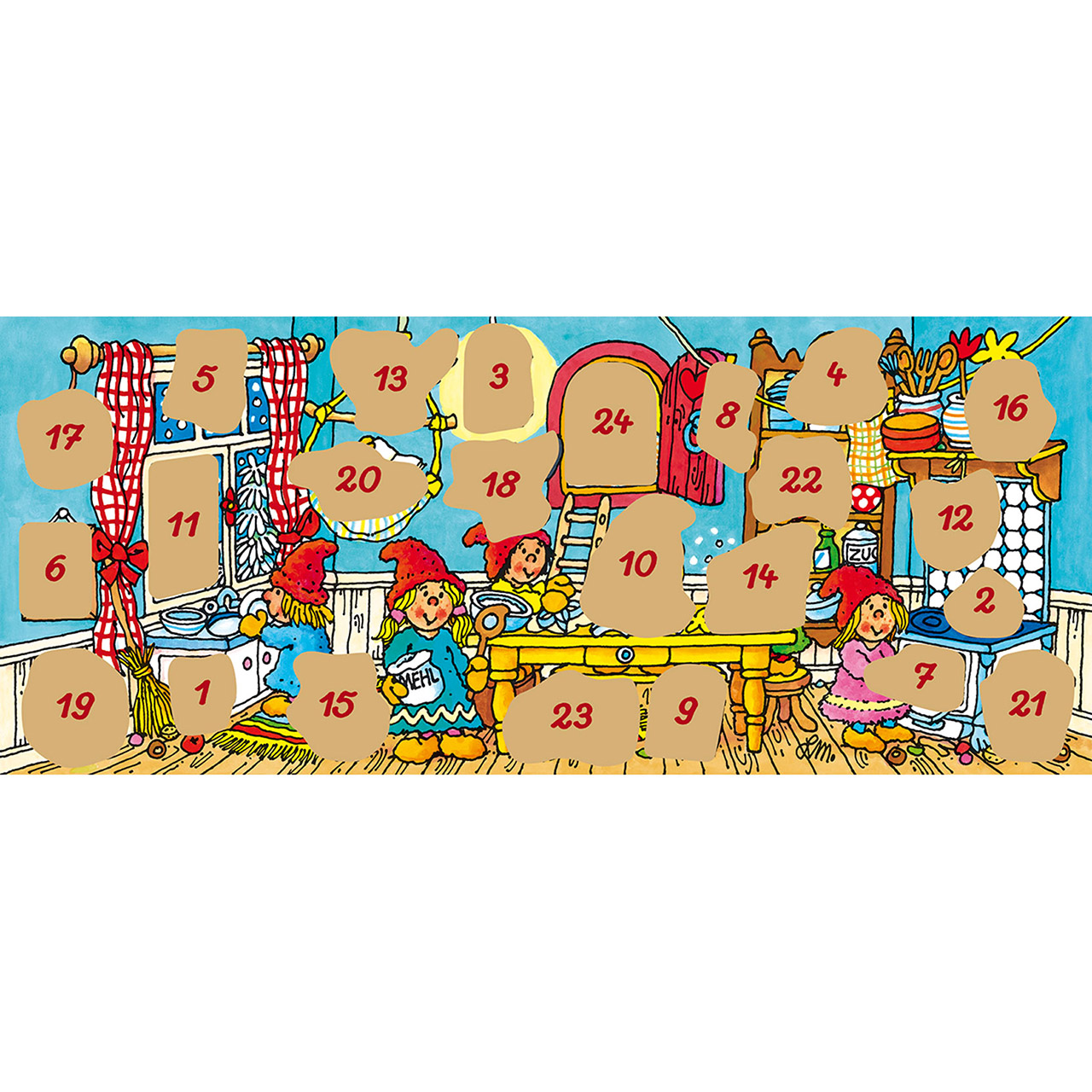 Tasse - Adventskalender-Tasse: Wichtelstube - Wichtelstube Backstube